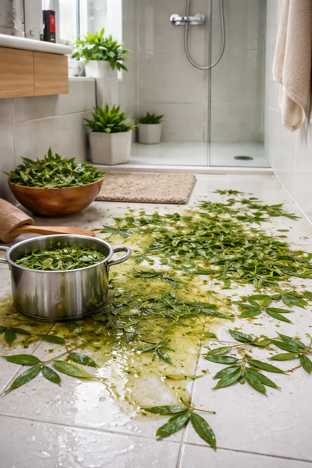 tattv neem leaves in bathroom