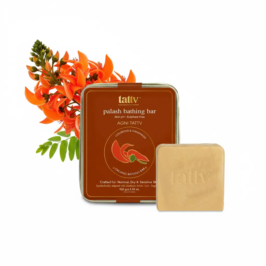 palash flowe bathing bar by tattv